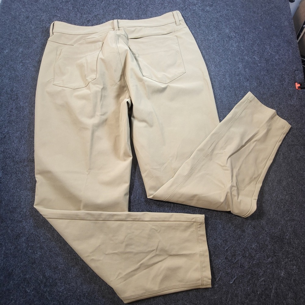 Fabletics Men's 35x30 Tan Performance Stretch Chino Pants Work Casual